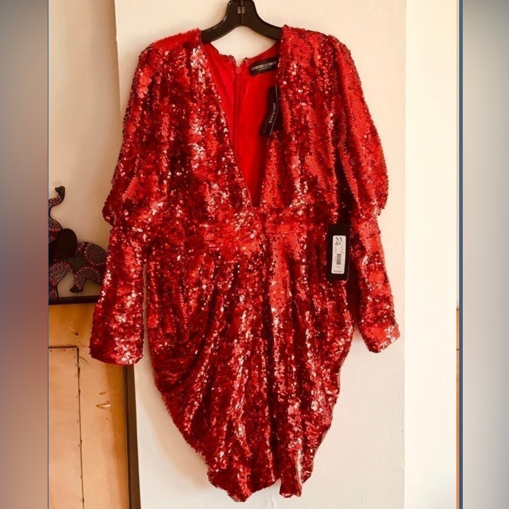 Red Sequin Dress